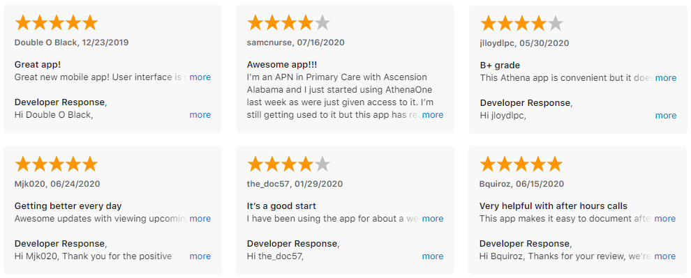 athenaOne EMR Mobile App Reviews 2020