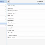 BestNotes EHR software clients list and navigation menu dashboard screenshot.