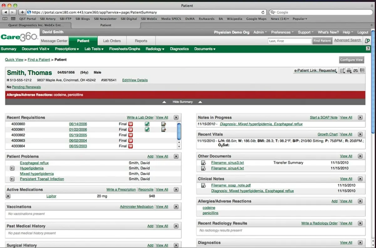 Care360 EHR Software EHR and Practice Management Software