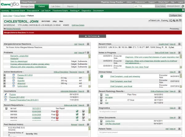 Care360 EHR Software EHR and Practice Management Software