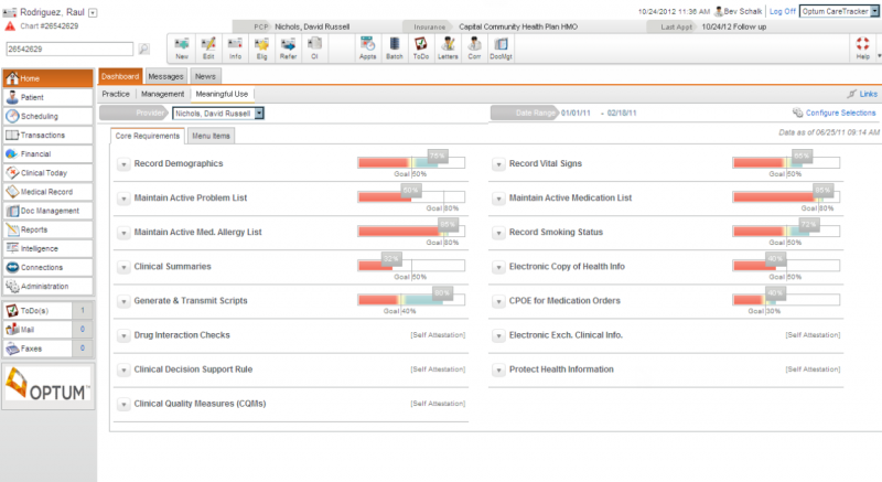 Optum Physician EMR Suite EHR and Practice Management Software