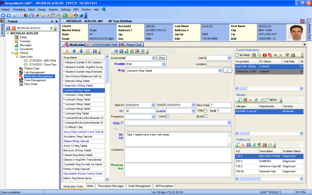 SequelMed EHR Software EHR and Practice Management Software