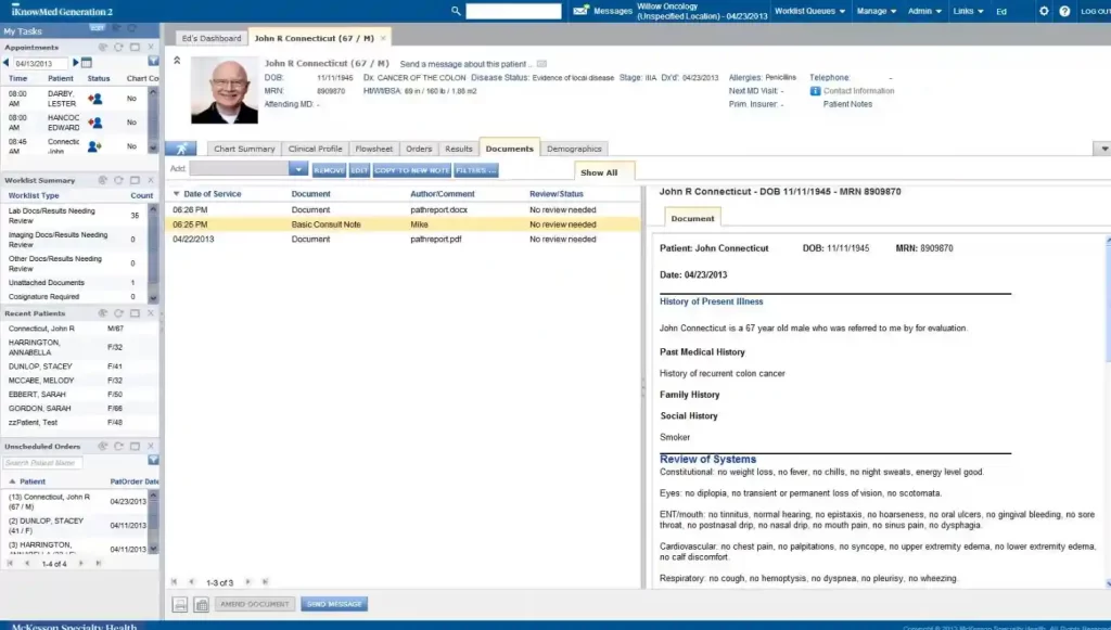 iKnowMed Generation 2 EHR EMR Software Appointments