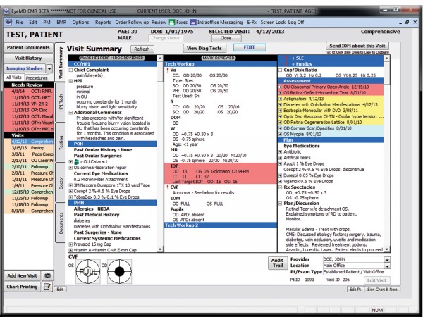 EyeMD EMR Software EHR and Practice Management Software