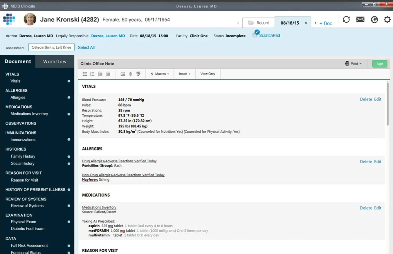 MCIS Clinicals™ EMR Software EHR and Practice Management Software