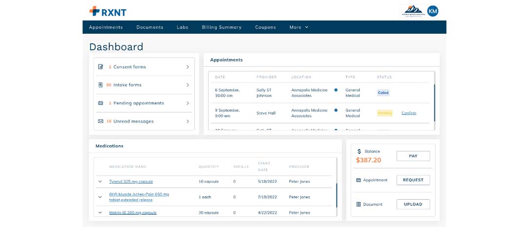 RXNT EHR Software EHR and Practice Management Software