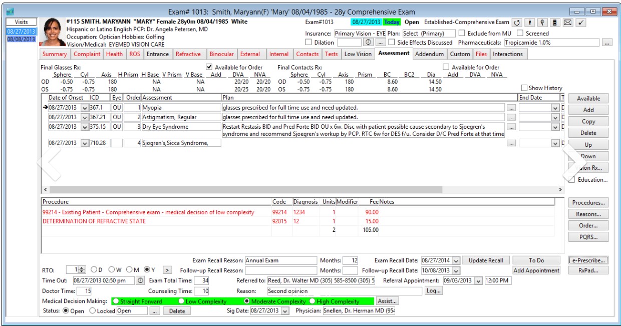 My Vision Express EHR Software EHR and Practice Management Software