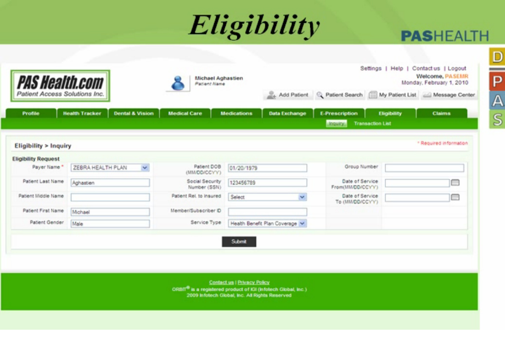 PASHealth EHR Software EHR and Practice Management Software