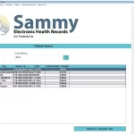 SammyEHR Software - patient portal EMR Software dashboard screenshot.