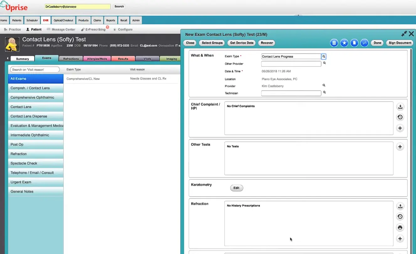 Uprise EHR Software by VisionWeb EHR and Practice Management Software