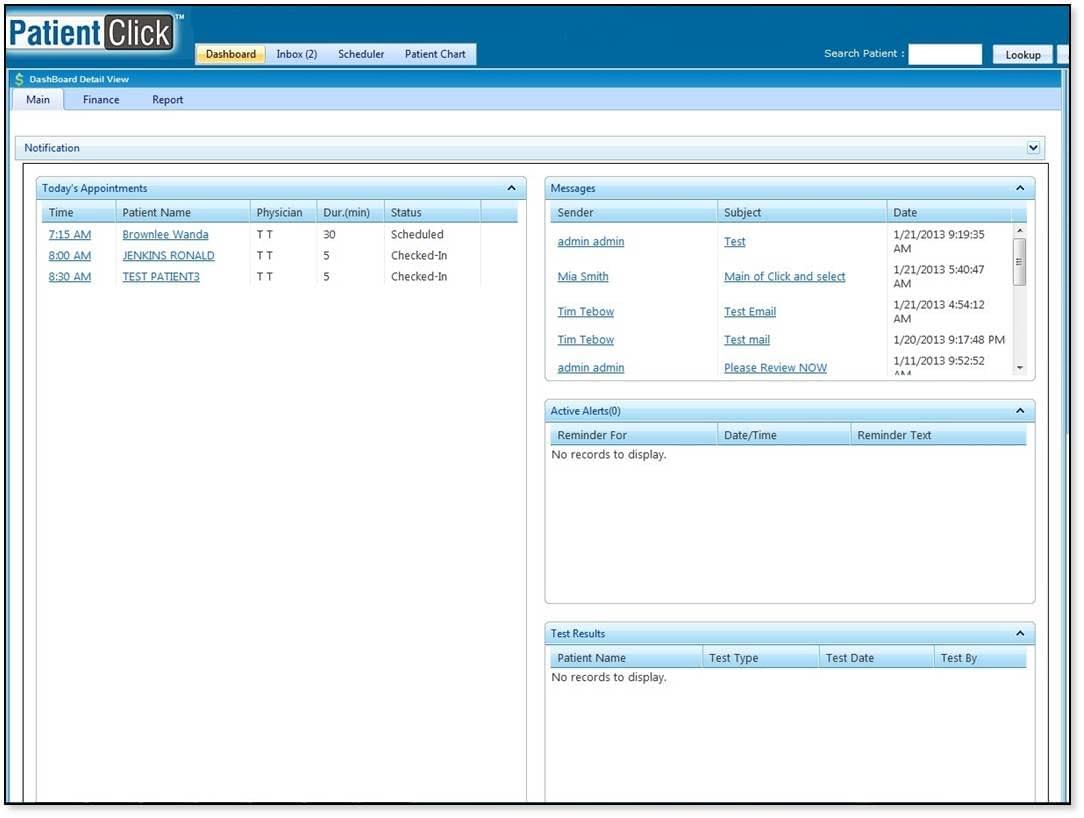 PatientClick EHR Software Suite EHR and Practice Management Software