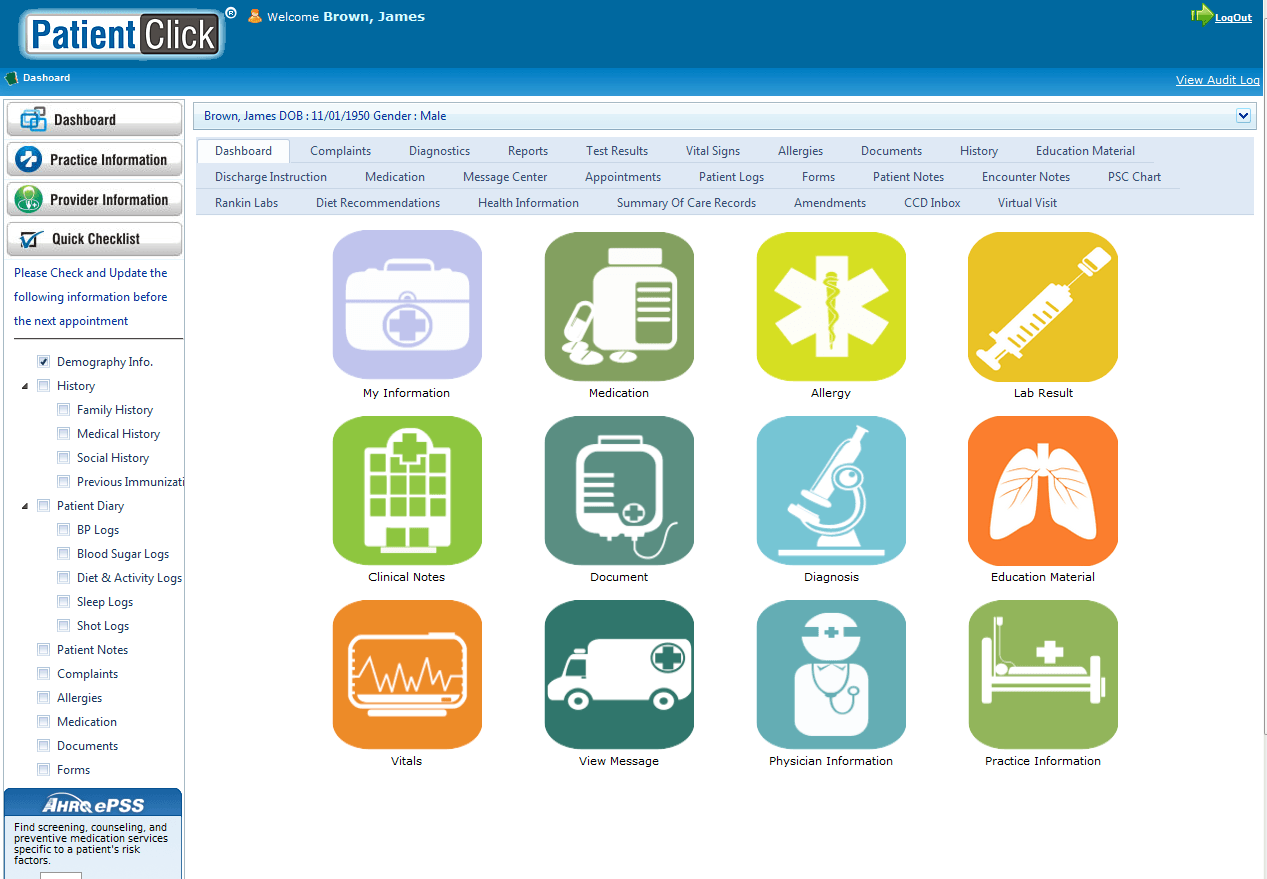 PatientClick EHR Software Suite EHR and Practice Management Software