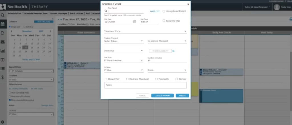 Net Health ReDoc EMR Software - scheduling software dashboard.
