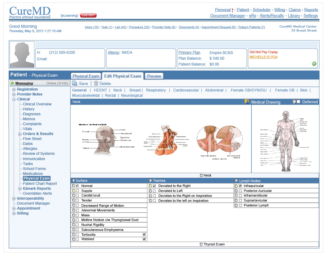 CureMD pain management EHR Software and patient portal