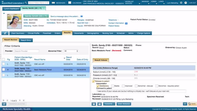 McKesson Oncology EHR Software and patient portal