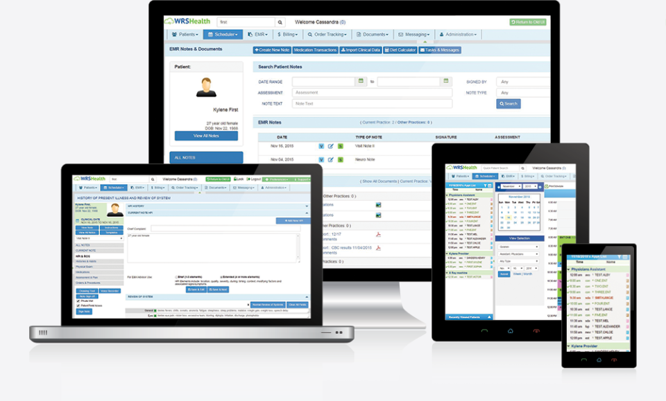 WRS Health Gastroenterology EMR Software and patient portal