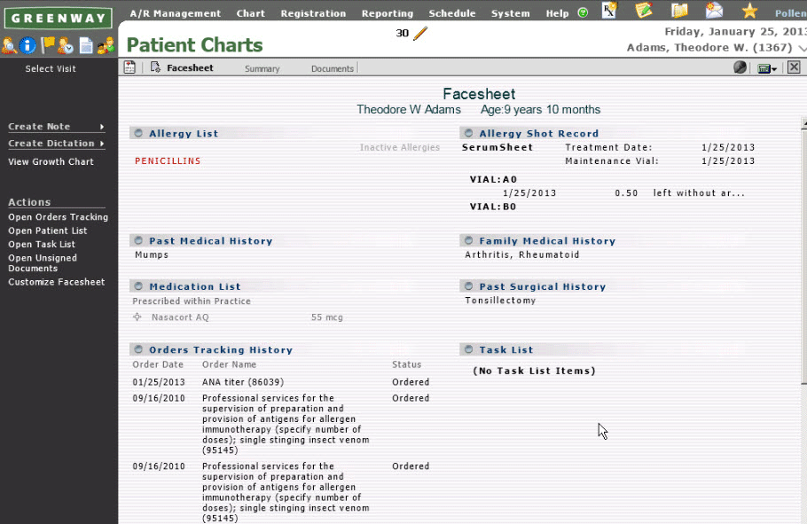 greenway allergy and immunology EMR Software and Patient Portal