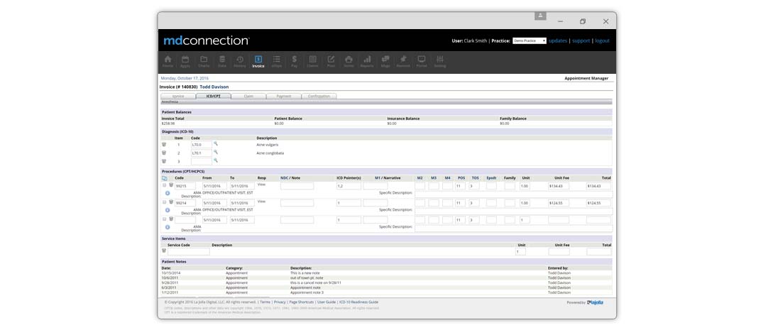 MDConnection PM Software EHR and Practice Management Software