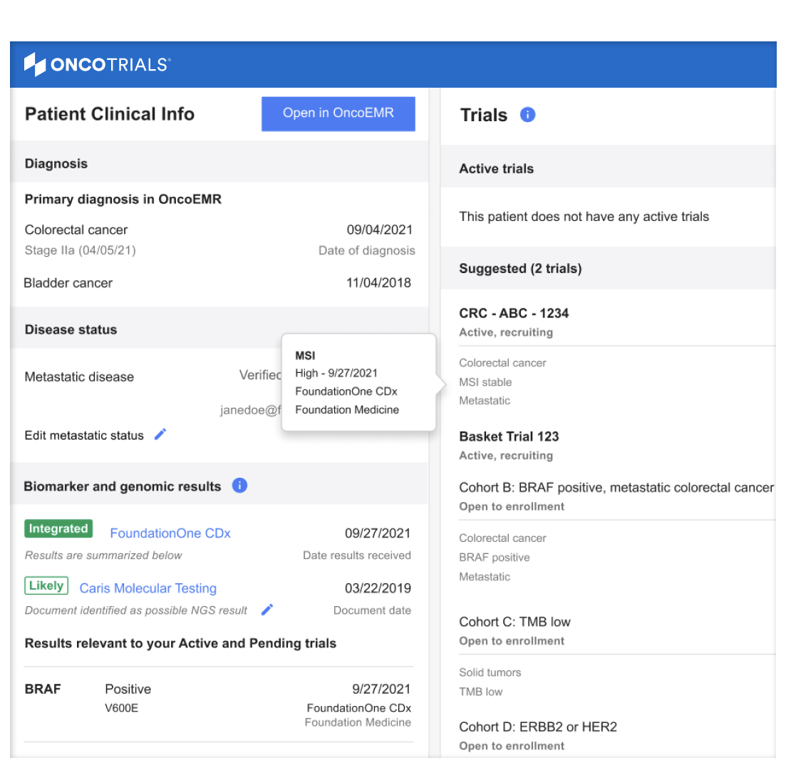 OncoEMR Software EHR and Practice Management Software