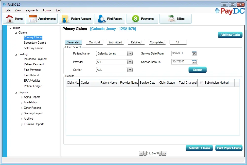 PayDC Chiropractic Software EHR and Practice Management Software