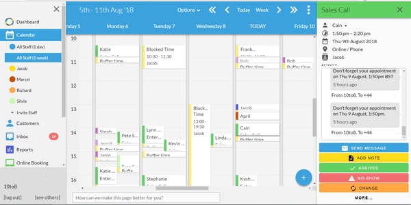 10to8 Appointment Scheduling Software EHR and Practice Management Software