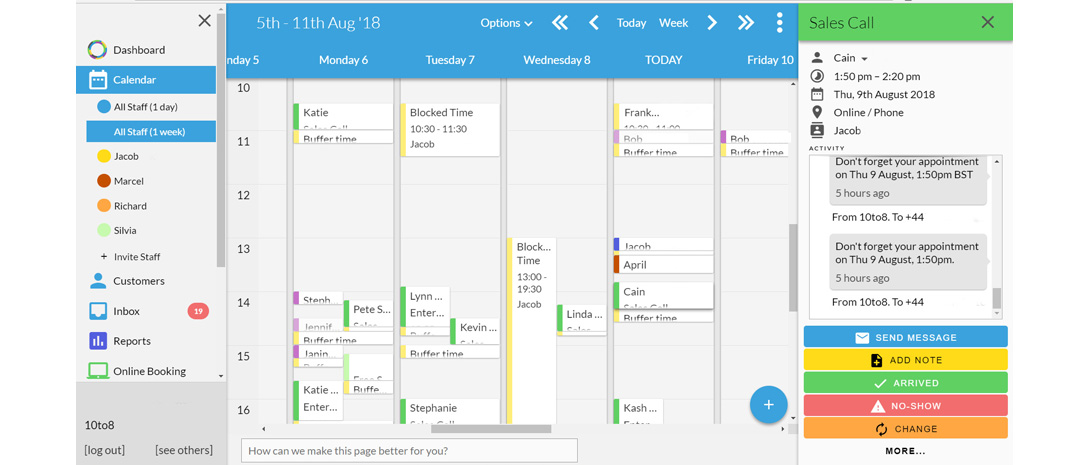 10to8 Appointment Scheduling Software EHR and Practice Management Software