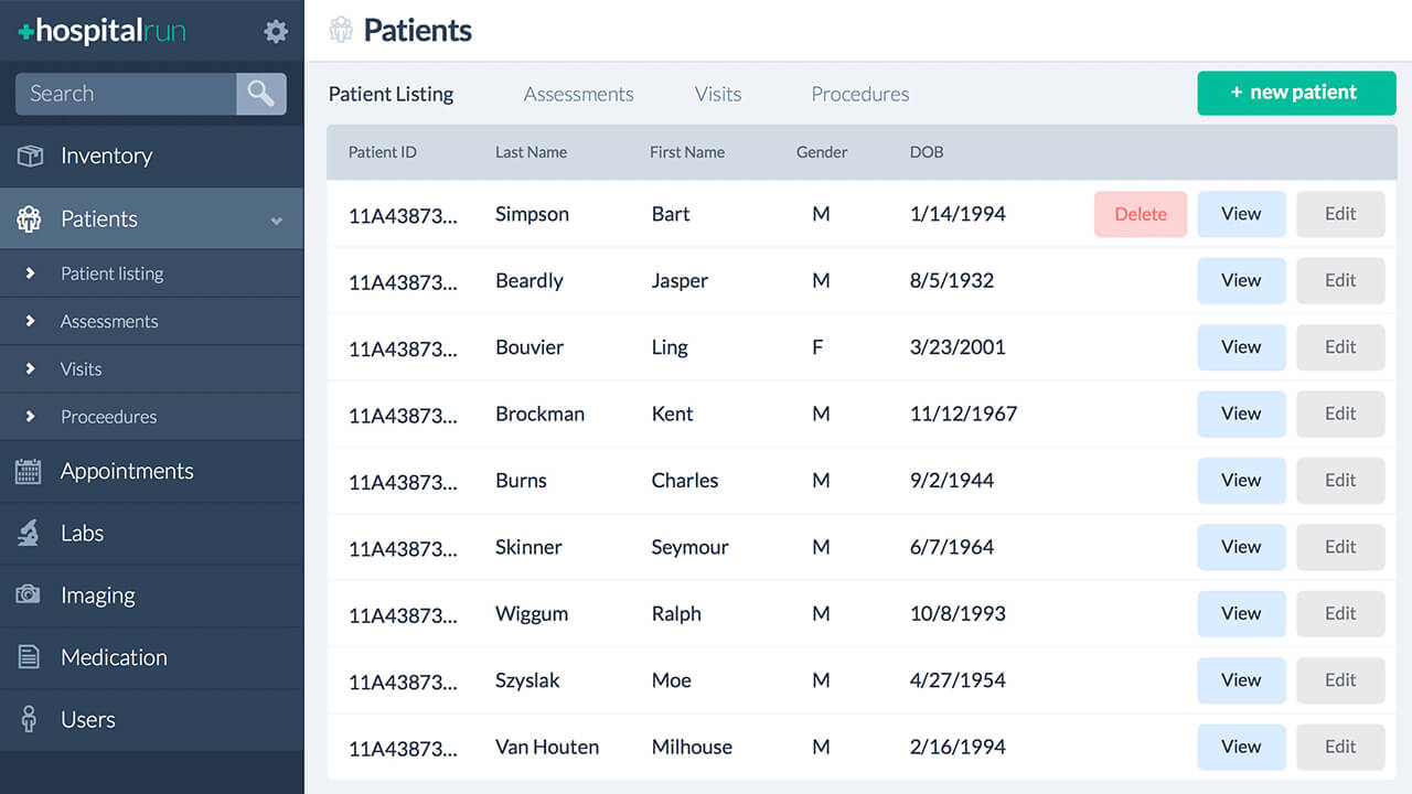 HospitalRun EMR Software EHR and Practice Management Software