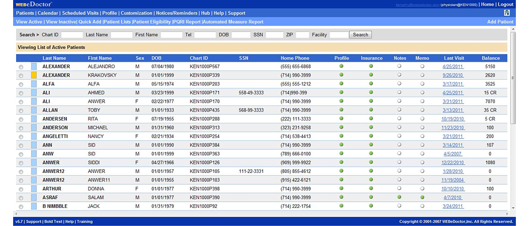 WEBeDoctor EMR Software EHR and Practice Management Software