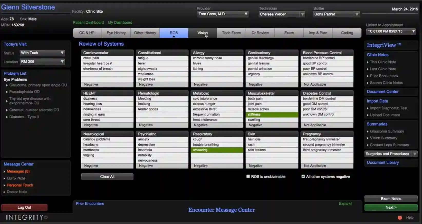 Integrity EMR for Eyes EHR and Practice Management Software