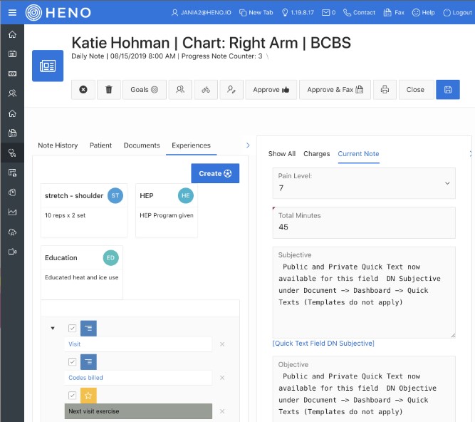 HENO Physical Therapy & Billing EMR Software EHR and Practice Management Software