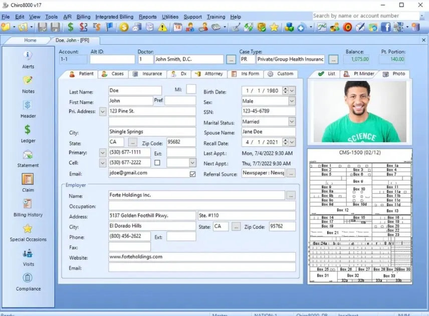 Chiro8000 Chiropractic Software EHR and Practice Management Software
