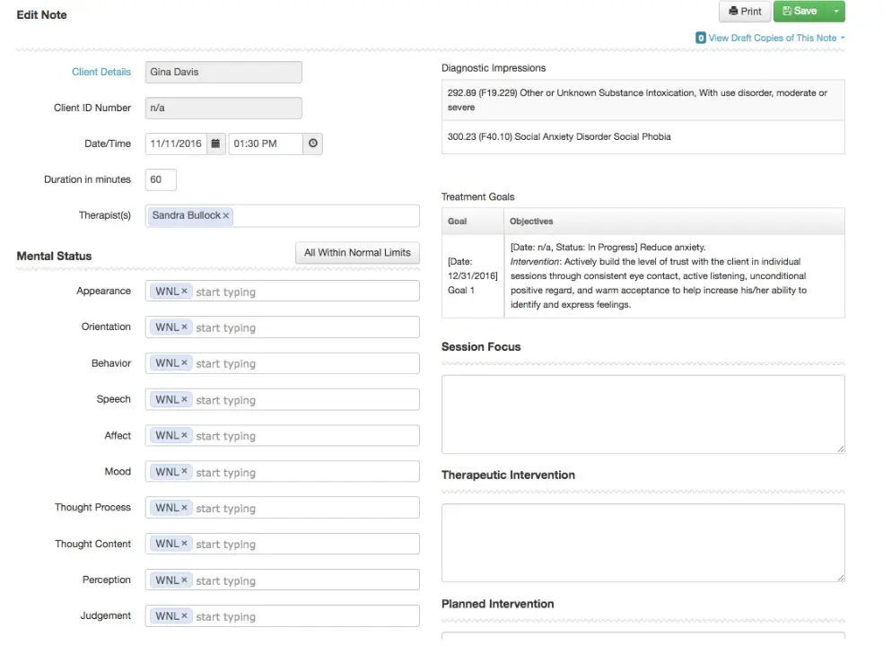 TheraNest EMR Software EHR and Practice Management Software