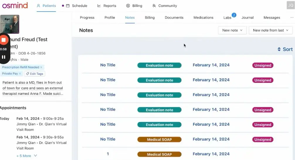 Osmind EMR Software EHR and Practice Management Software