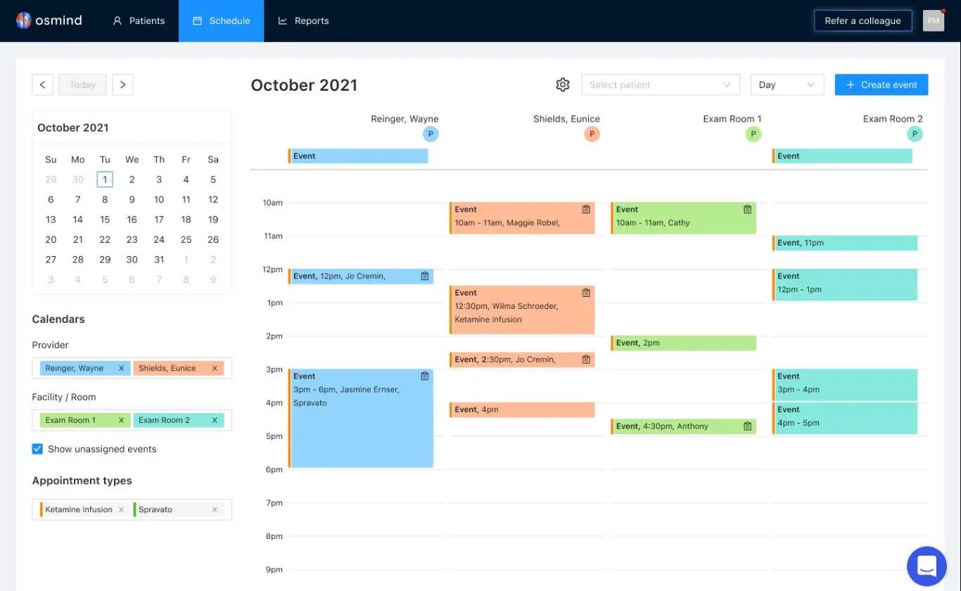 Osmind EMR Software EHR and Practice Management Software