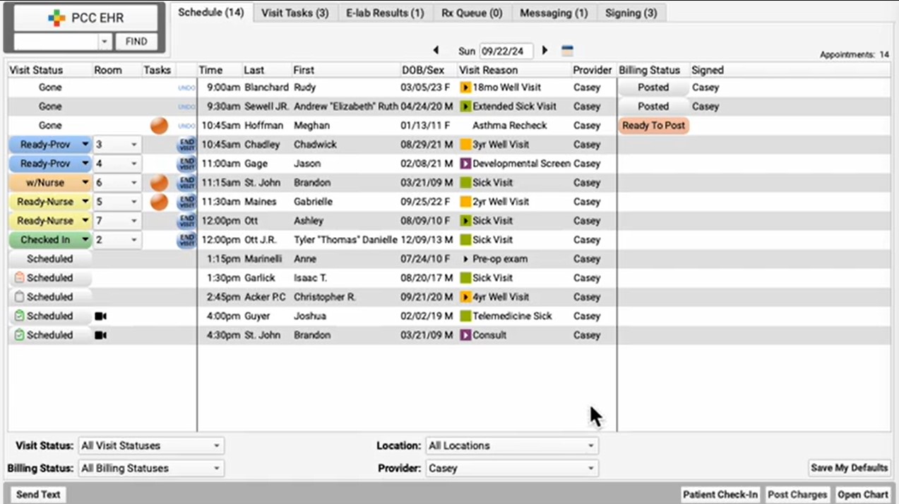 PCC Pediatric EHR Solutions EHR and Practice Management Software