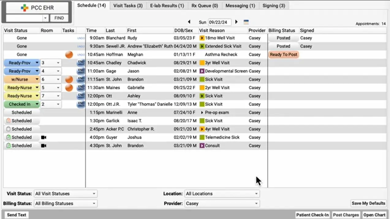 PCC Pediatric EHR Solutions EHR and Practice Management Software