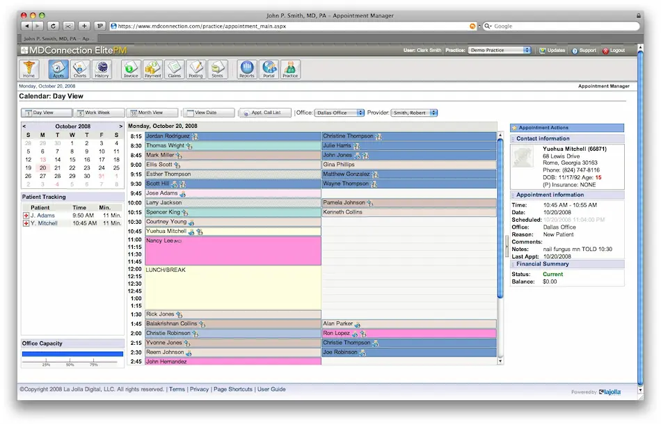 MDConnection PM Software EHR and Practice Management Software