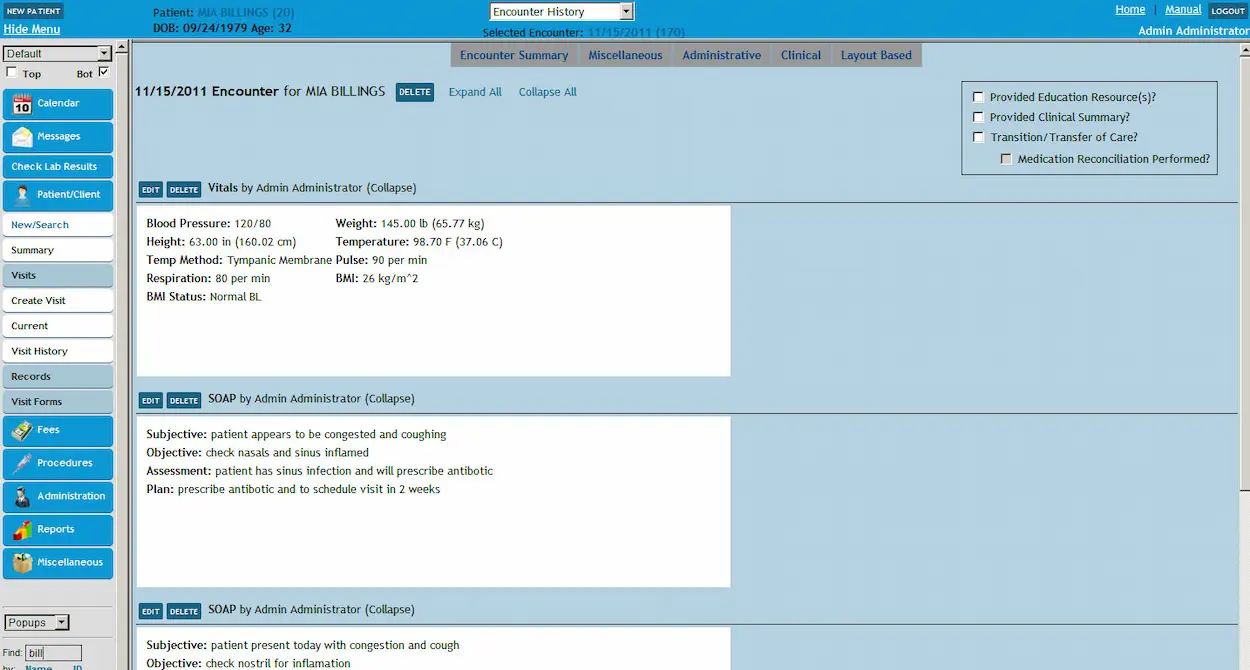 Encounter Works EHR Software EHR and Practice Management Software