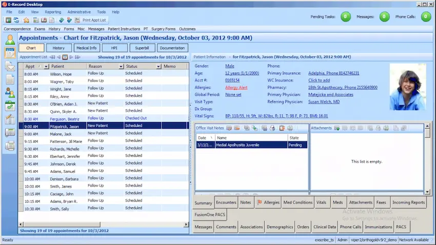 Exscribe Orthopedic Healthcare Solutions EHR and Practice Management Software