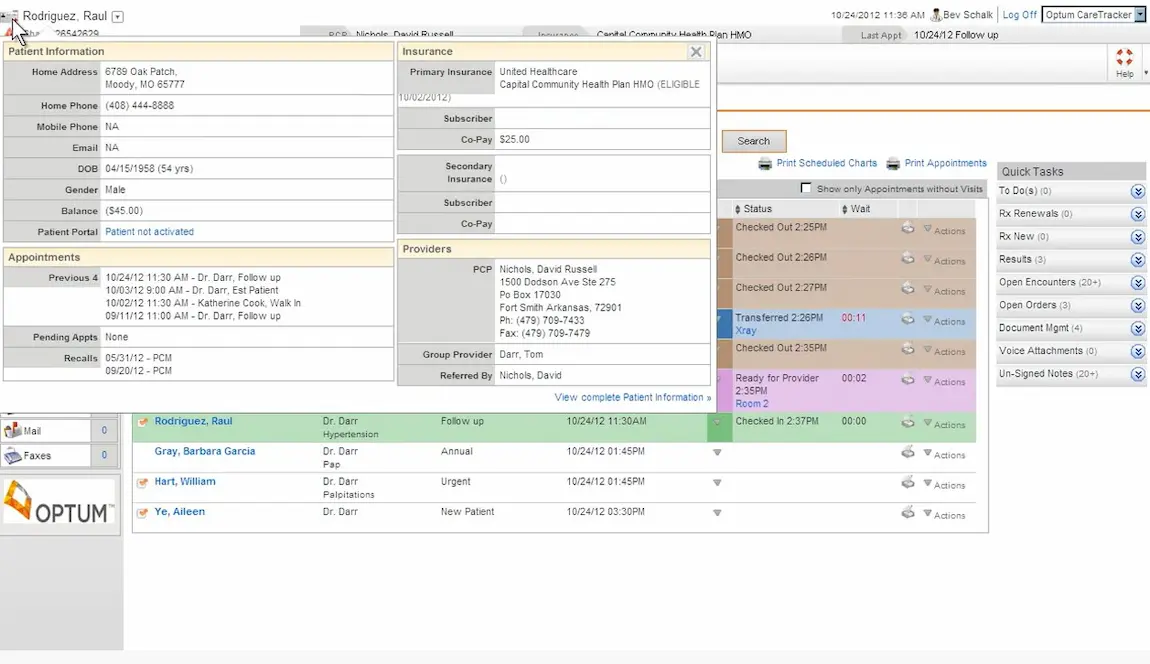 Optum Physician EMR Suite EHR and Practice Management Software