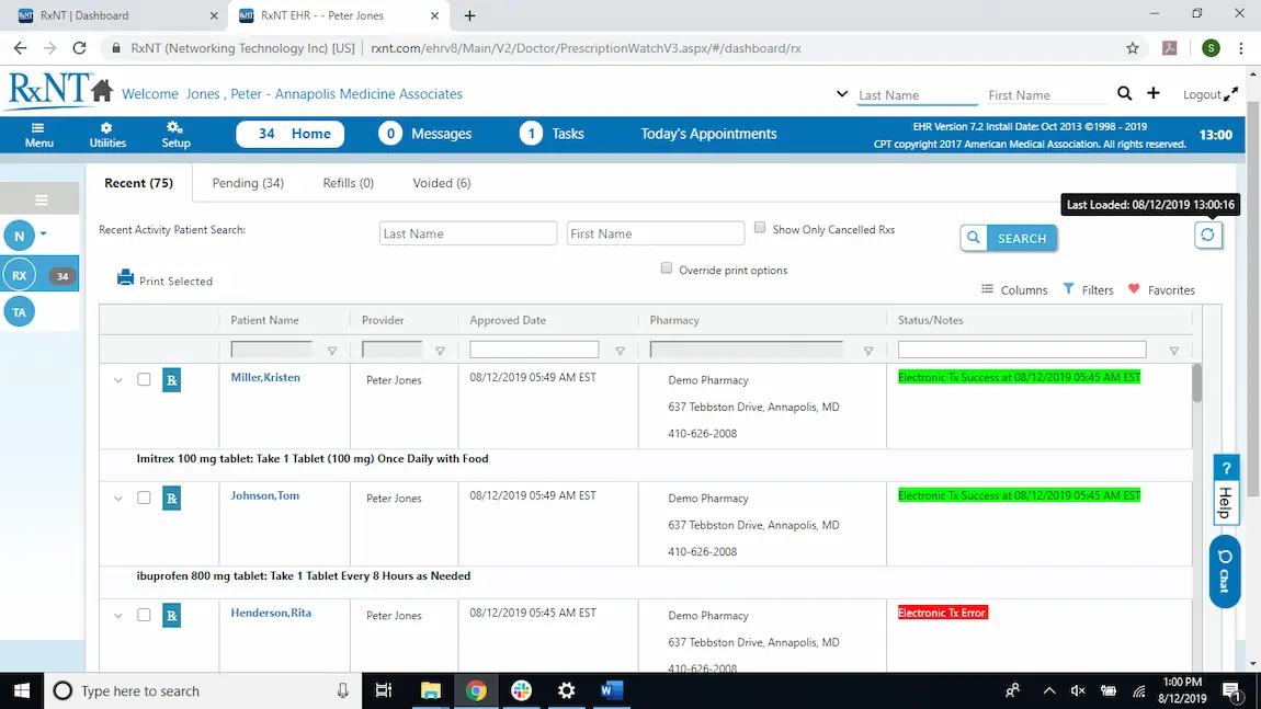 RXNT EHR Software EHR and Practice Management Software