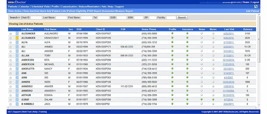 WEBeDoctor EMR Software EHR and Practice Management Software